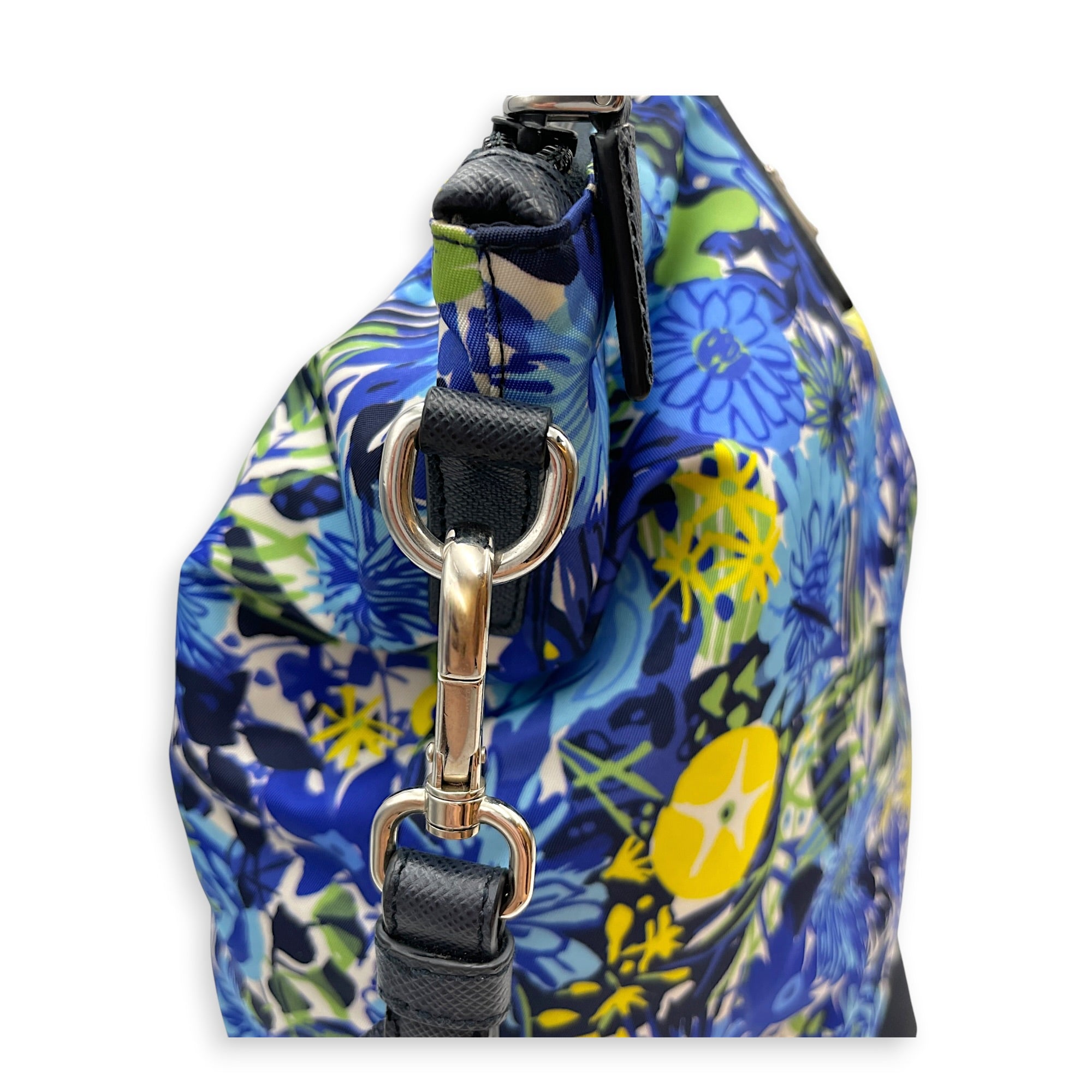Tessuto Stampato Floral Print 40 Multi-colour Tote Bag in Nylon Silver hardware