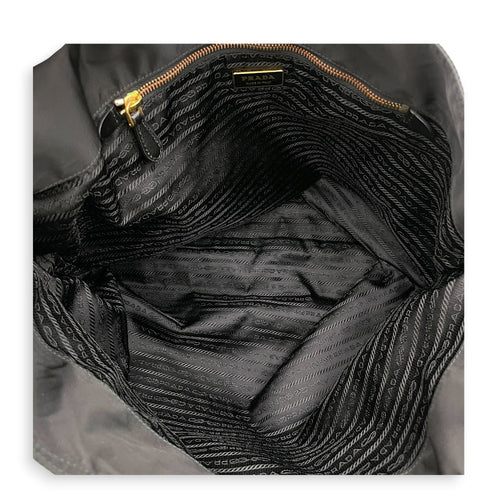 Tessuto Robot 45cm Black Tote Bag in Nylon Gold hardware CL2607-22459 4