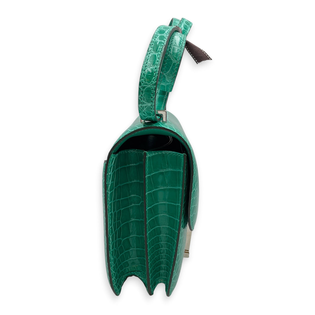 Constance Mirror 18 Vert Jade in Shiny Alligator Palladium hardware