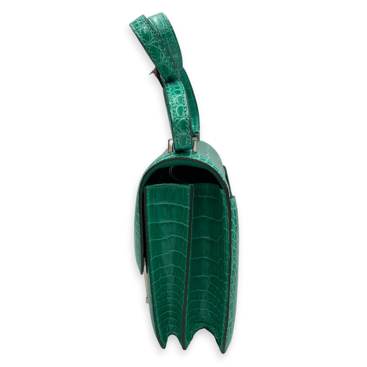 Constance Mirror 18 Vert Jade in Shiny Alligator Palladium hardware