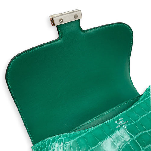 Constance Mirror 18 Vert Jade in Shiny Alligator Palladium hardware