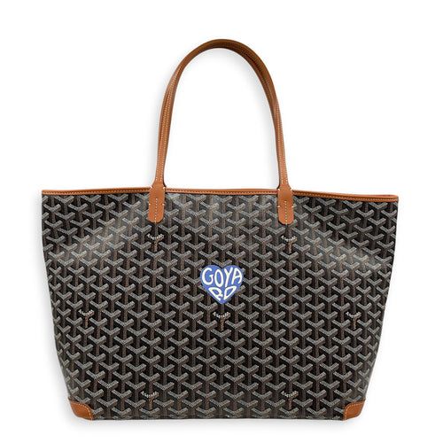 Artois Medium Brown Shoulder Bag in Canvas Silver hardware CL2607-22461 1