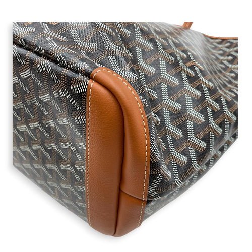 Artois Medium Brown Shoulder Bag in Canvas Silver hardware CL2607-22461 10