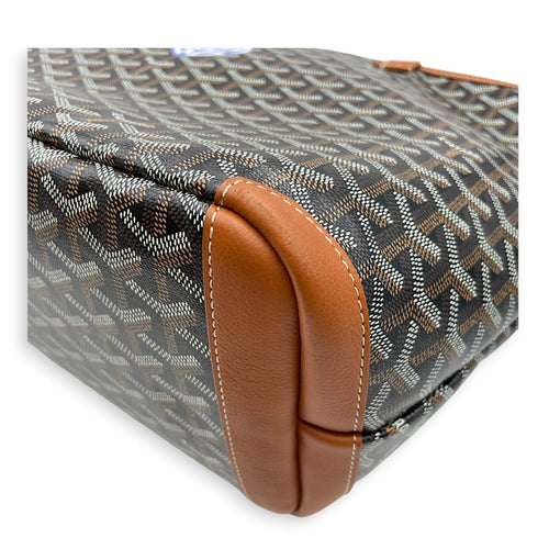 Artois Medium Brown Shoulder Bag in Canvas Silver hardware CL2607-22461 6