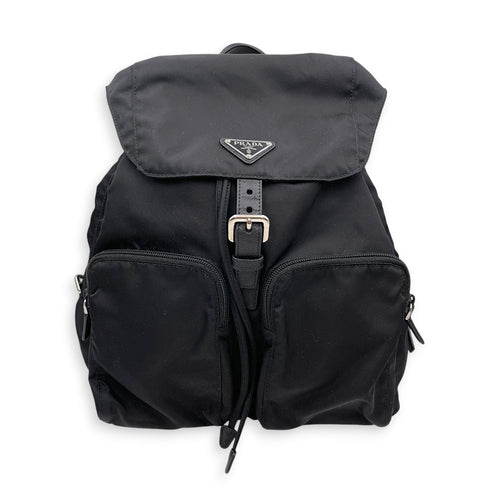 Explore Black Backpack in Re-Nylon Silver hardware CL2607-22462 1