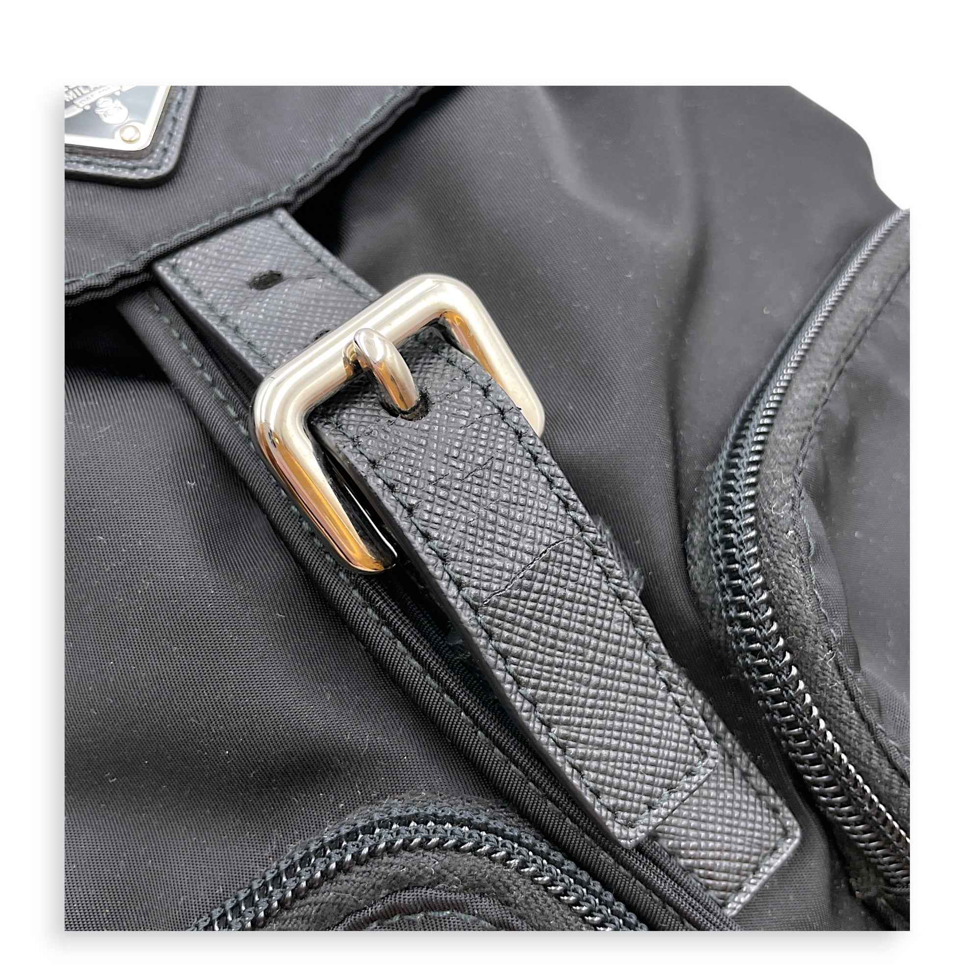 Explore Black Backpack in Re-Nylon Silver hardware CL2607-22462 10