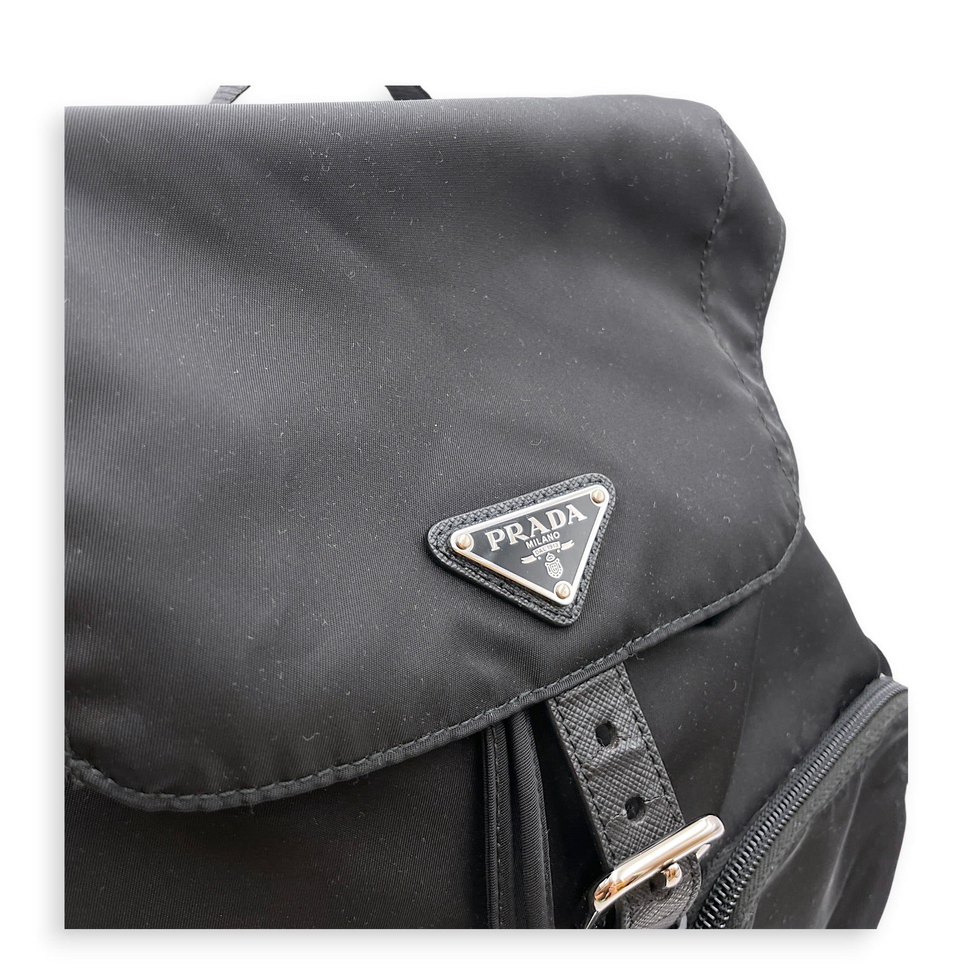 Explore Black Backpack in Re-Nylon Silver hardware CL2607-22462 11