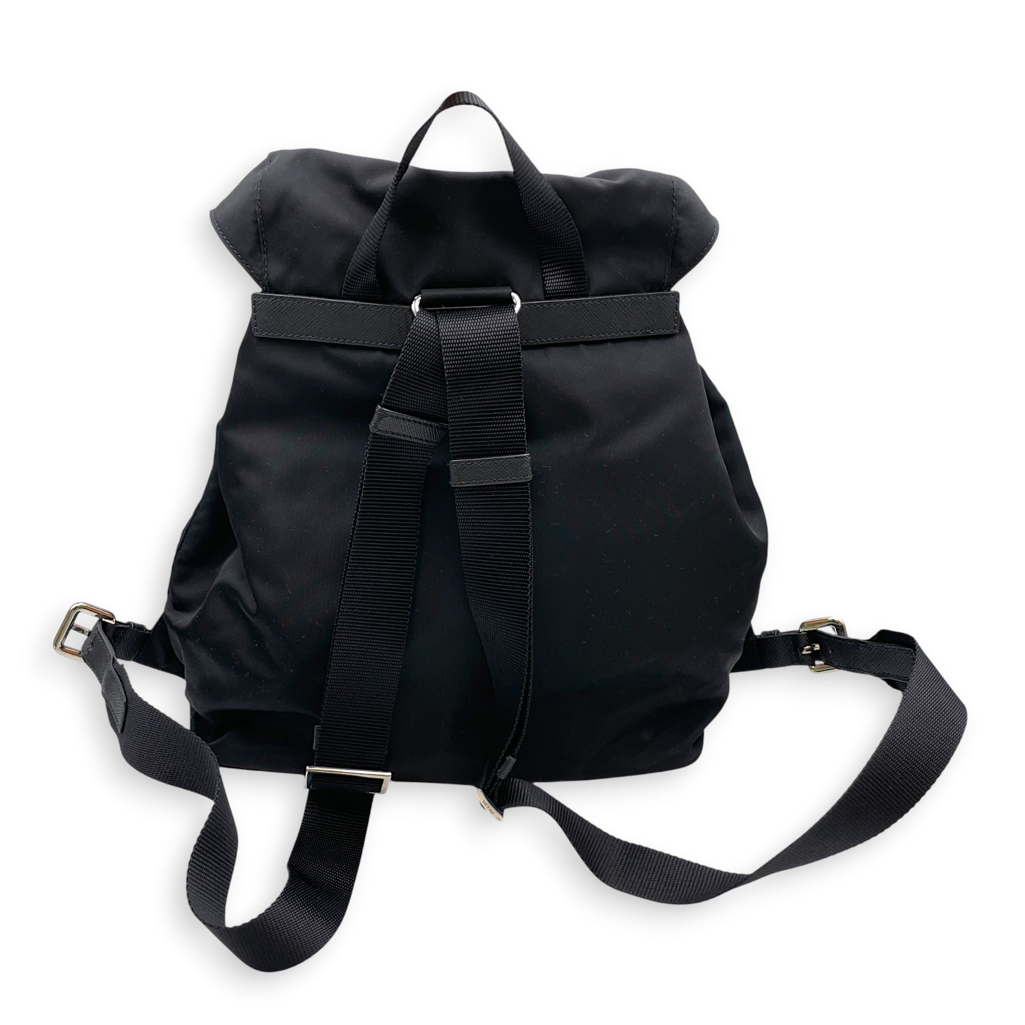 Explore Black Backpack in Re-Nylon Silver hardware CL2607-22462 2