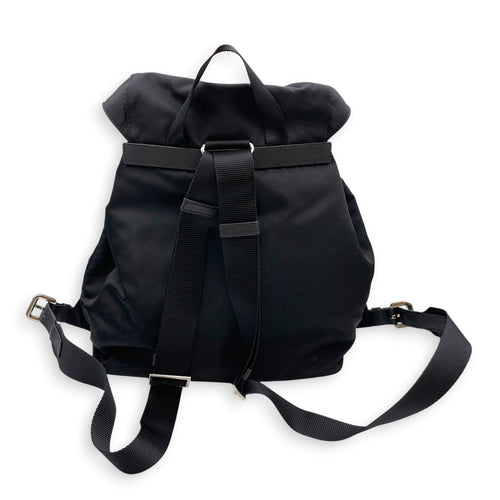 Explore Black Backpack in Re-Nylon Silver hardware CL2607-22462 2