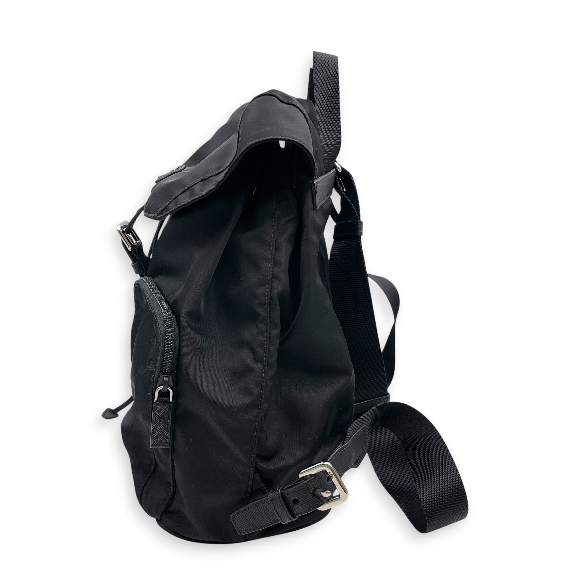 Explore Black Backpack in Re-Nylon Silver hardware CL2607-22462 5