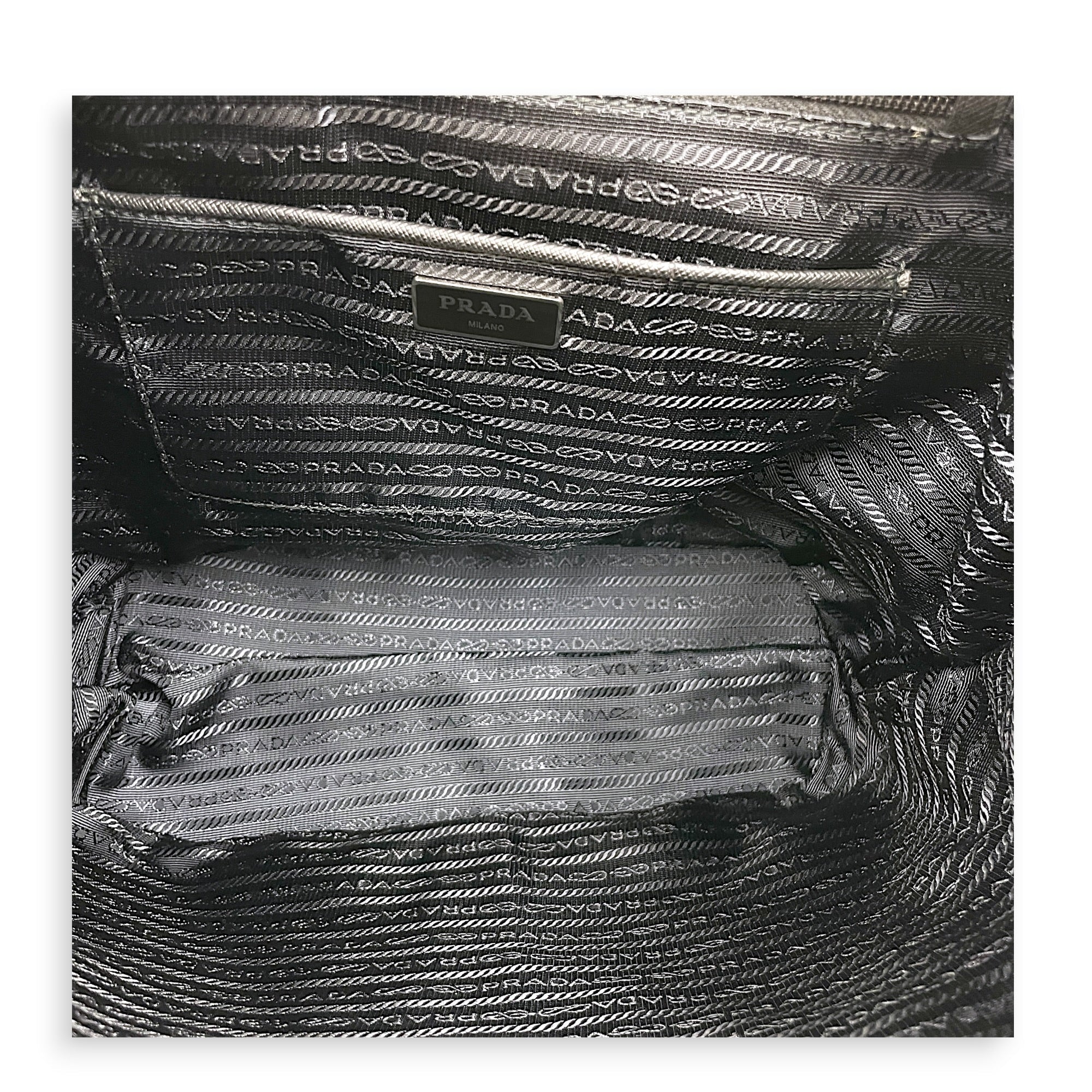 Explore Black Backpack in Re-Nylon Silver hardware CL2607-22462 6