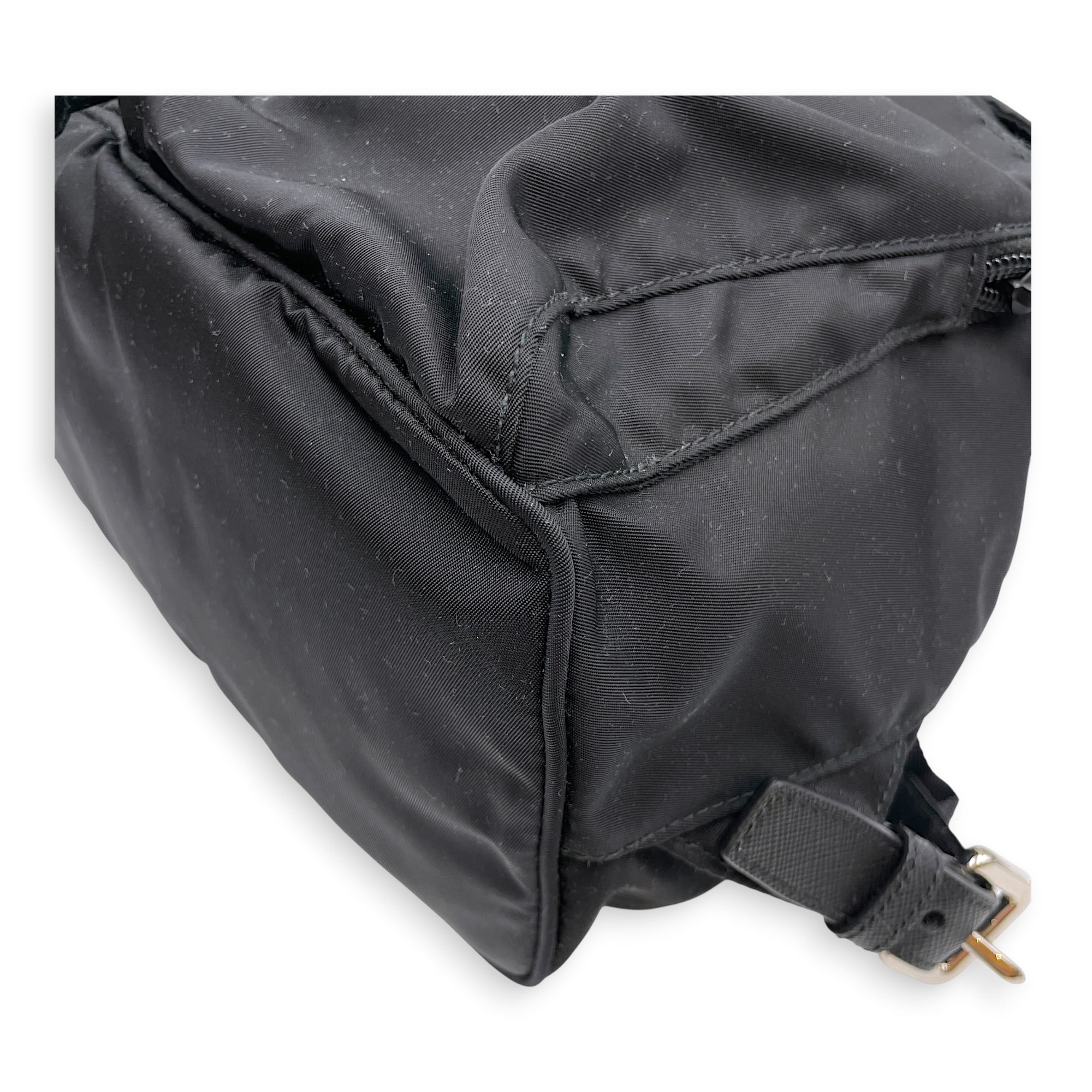 Explore Black Backpack in Re-Nylon Silver hardware CL2607-22462 8