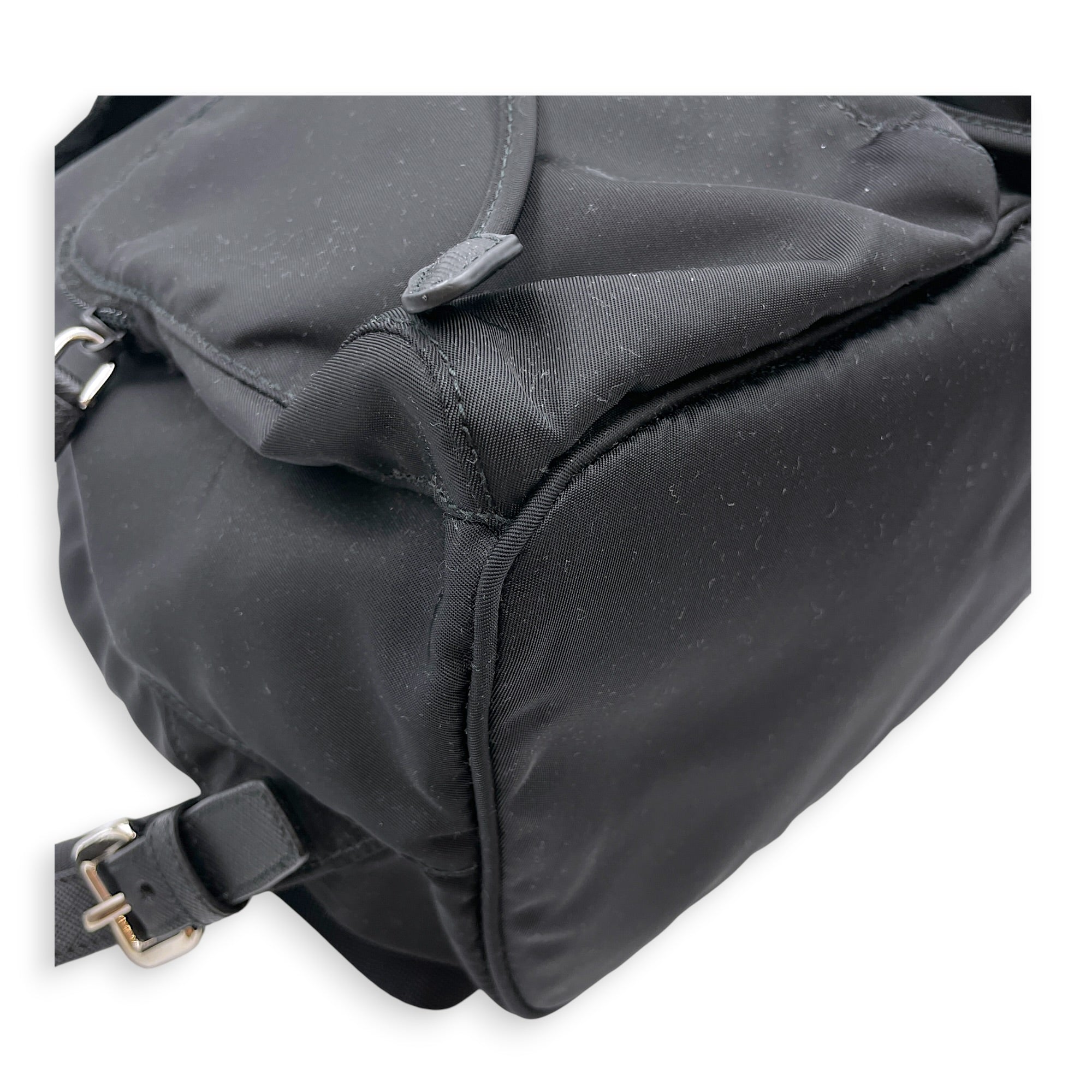 Explore Black Backpack in Re-Nylon Silver hardware CL2607-22462 9