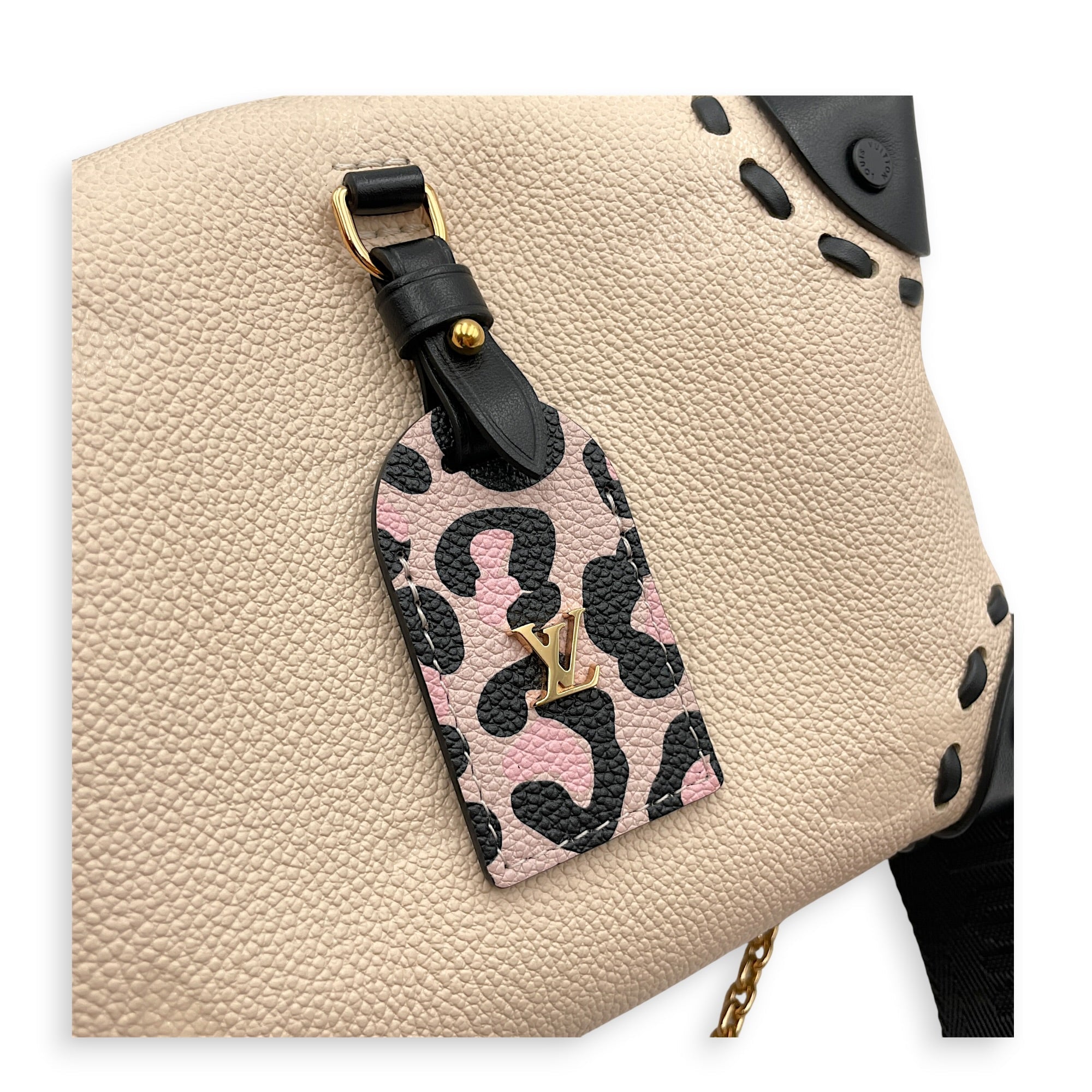 Petite Malle Souple 2021 " Wild at heart" 20cm  Beige Shoulder Bag in Empreinte Leather Gold hardware CL2607-22463 11