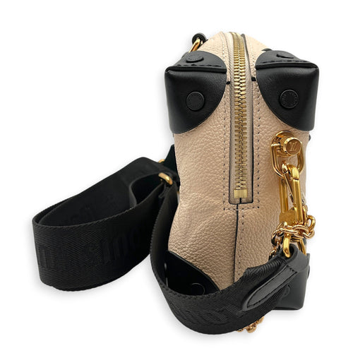 Petite Malle Souple 2021 " Wild at heart" 20cm  Beige Shoulder Bag in Empreinte Leather Gold hardware CL2607-22463 5