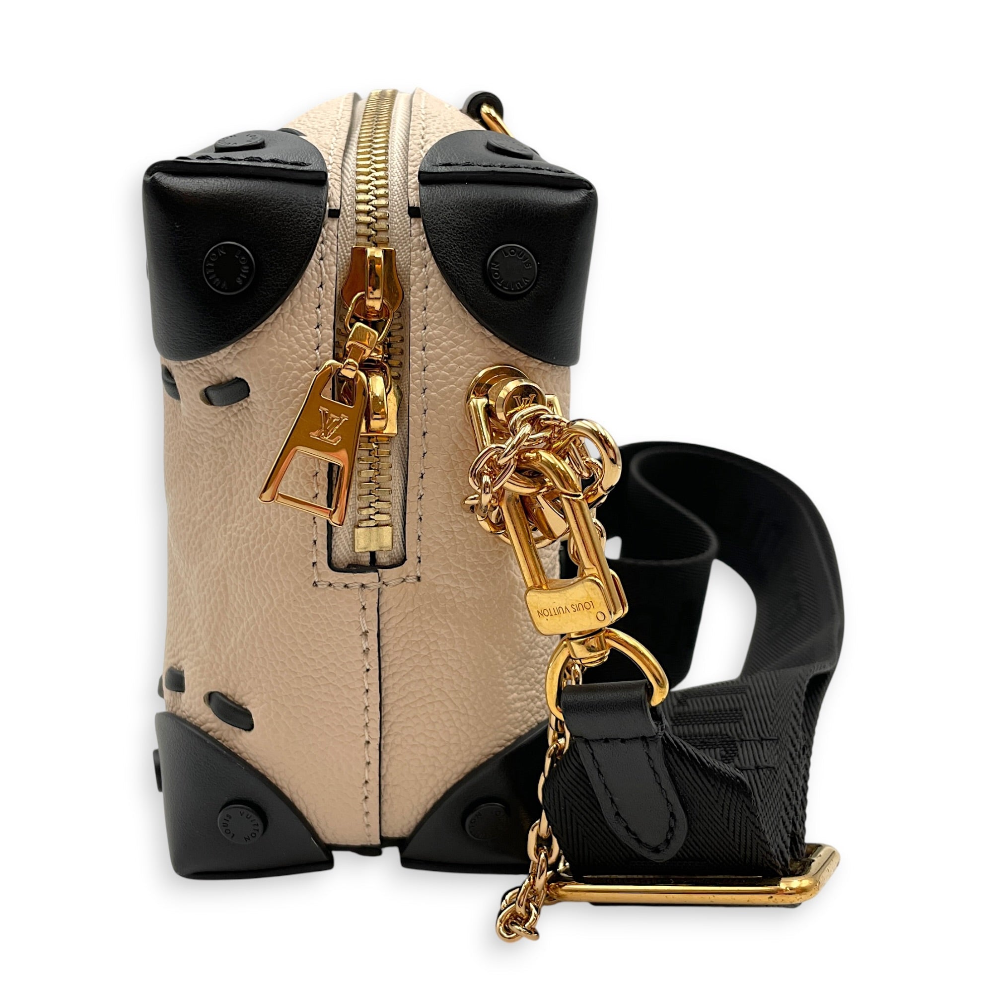 Petite Malle Souple 2021 " Wild at heart" 20cm  Beige Shoulder Bag in Empreinte Leather Gold hardware CL2607-22463 6
