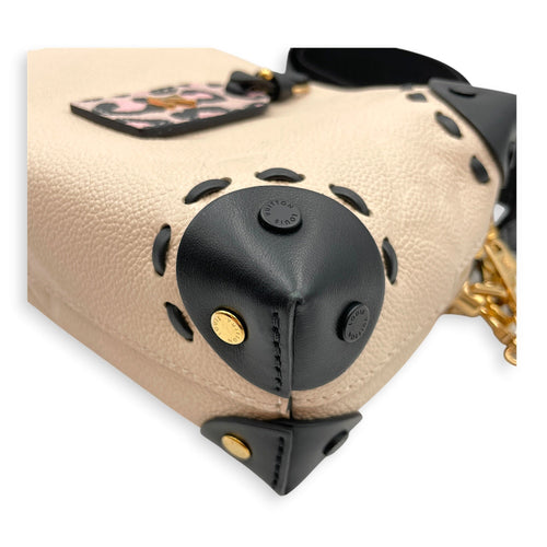 Petite Malle Souple 2021 " Wild at heart" 20cm  Beige Shoulder Bag in Empreinte Leather Gold hardware CL2607-22463 8