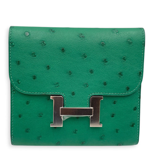 Constance Compact Wallet Vert Vertigo Wallet in Ostrich Palladium hardware CL2607-22464 1