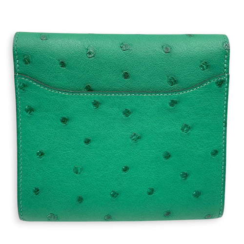 Constance Compact Wallet Vert Vertigo Wallet in Ostrich Palladium hardware CL2607-22464 2