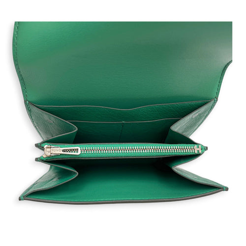 Constance Compact Wallet Vert Vertigo Wallet in Ostrich Palladium hardware CL2607-22464 3