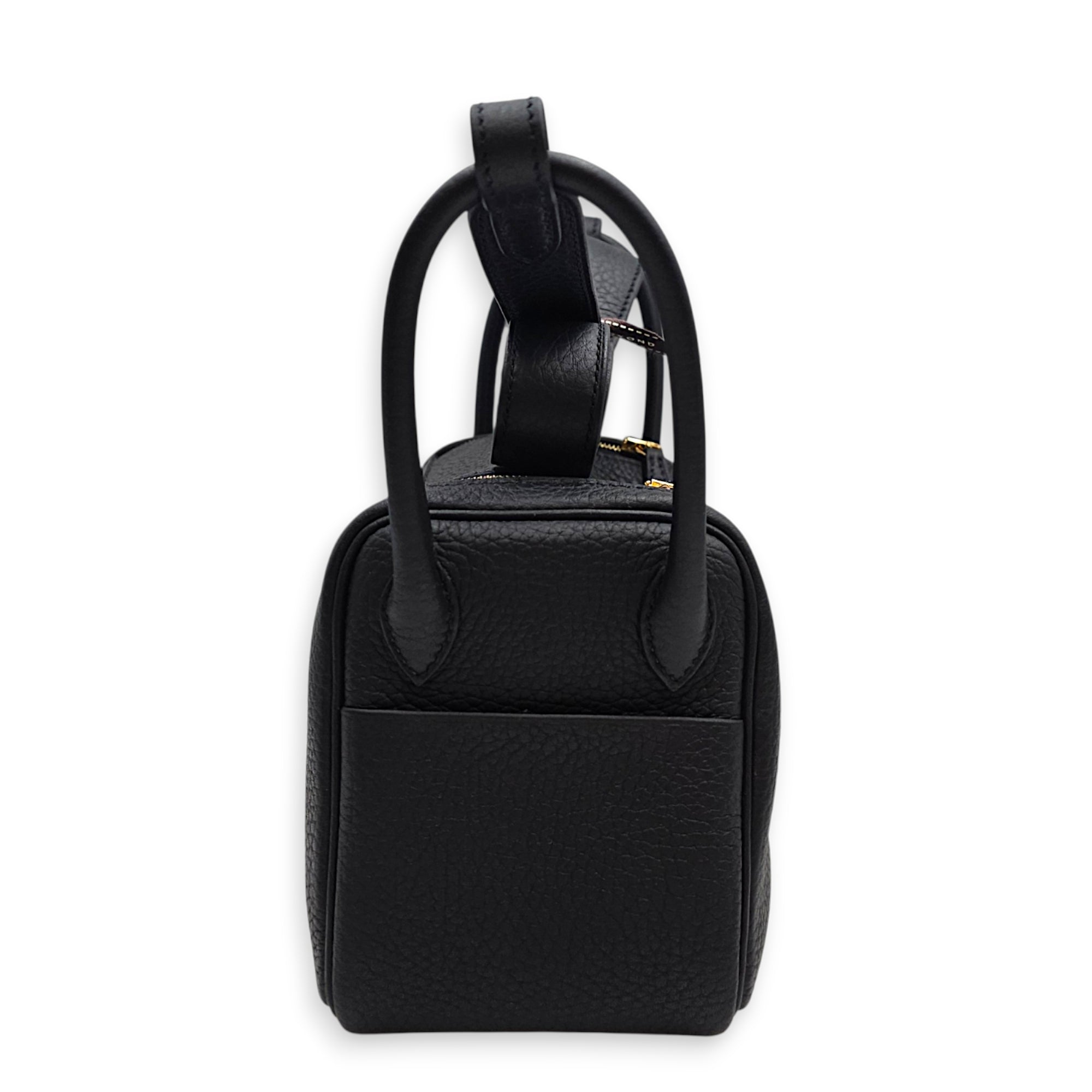Lindy II Mini Black in Clemence Gold hardware