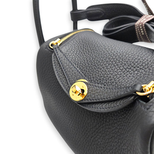 Lindy II Mini Black in Clemence Gold hardware