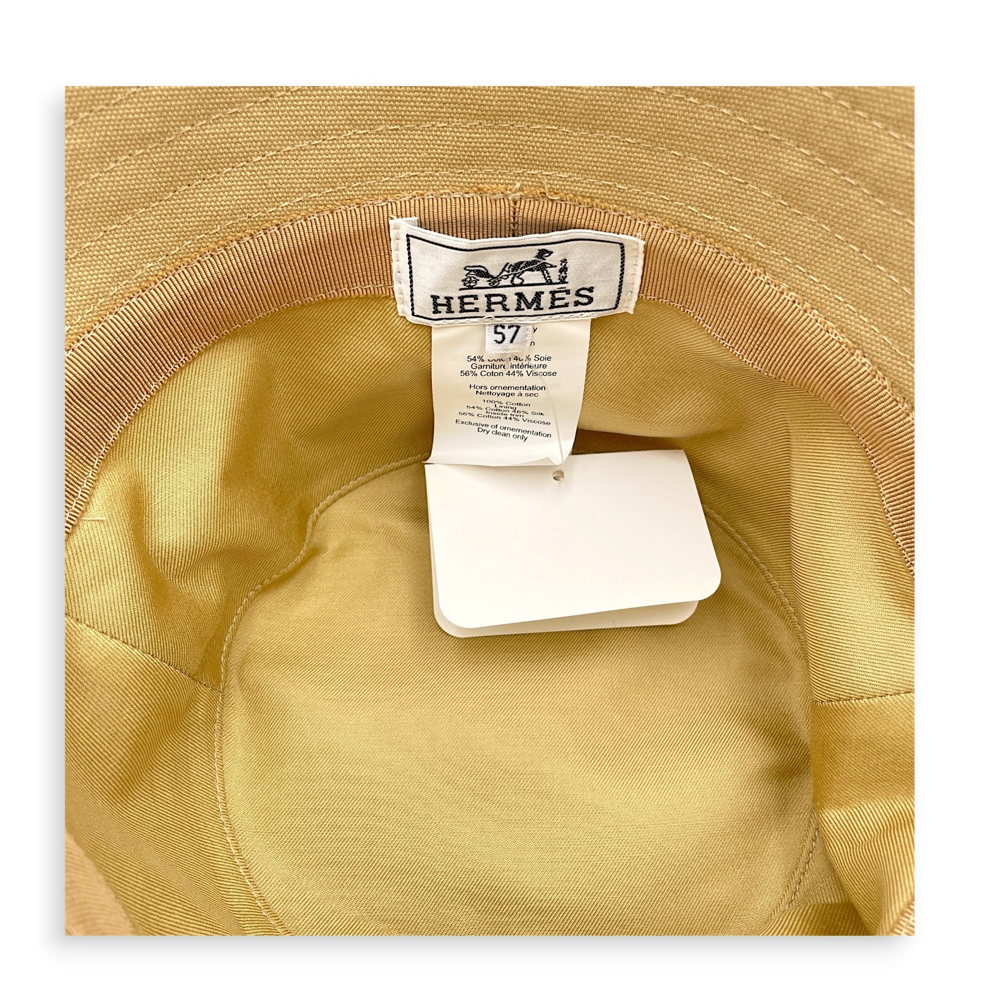Milo H Ancre 57 Beige Hat in Cotton CL2607-22467 4