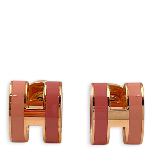 Mini Pop H Rocabar Beaute Earrings Rose Gold hardware CL2607-22477 1