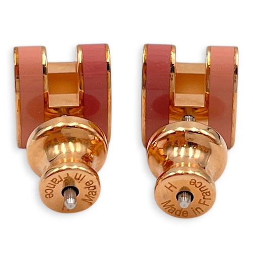Mini Pop H Rocabar Beaute Earrings Rose Gold hardware CL2607-22477 2