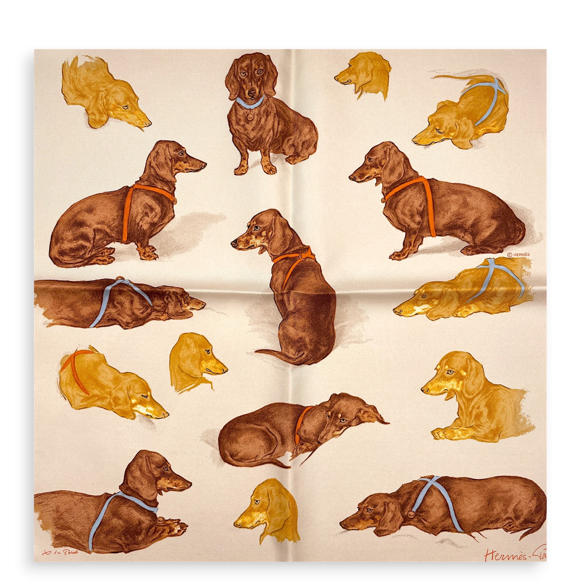 Les Bassets Scarf 45 Dune/beige Scarf