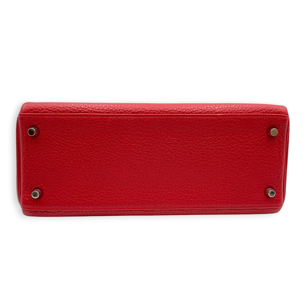 Kelly 28 Rouge Casaque in Clemence Palladium hardware