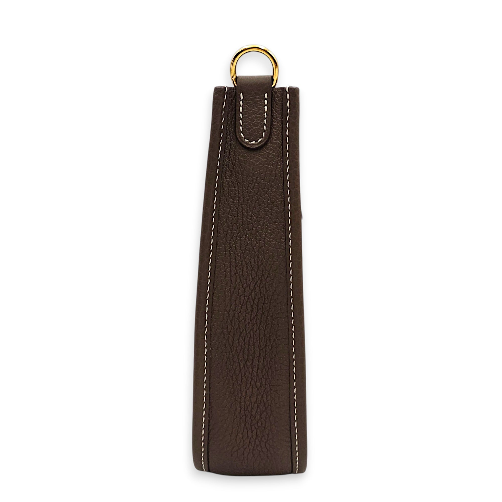 Evelyne Mini Etoupe in Clemence Gold hardware