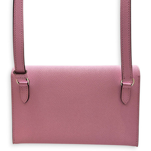 Hermesnap Mauve Sylvestre Wallet in Epsom Palladium hardware CL2607-22502 2