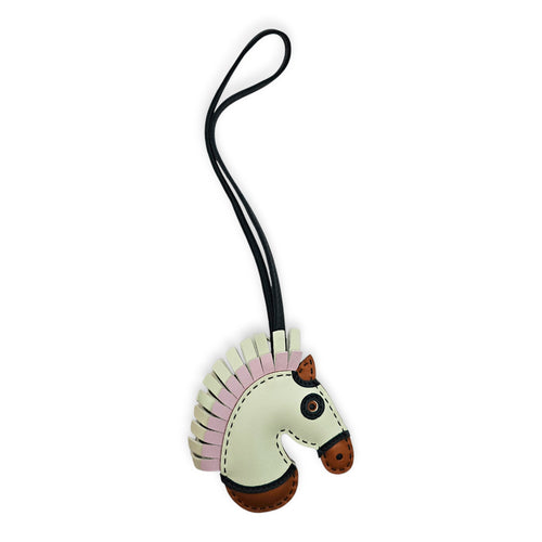 Geegee Savannah Charm PM Vert Fizz/Gold/Mauve Pale/Vert Cypres Bag Accessory in Swift