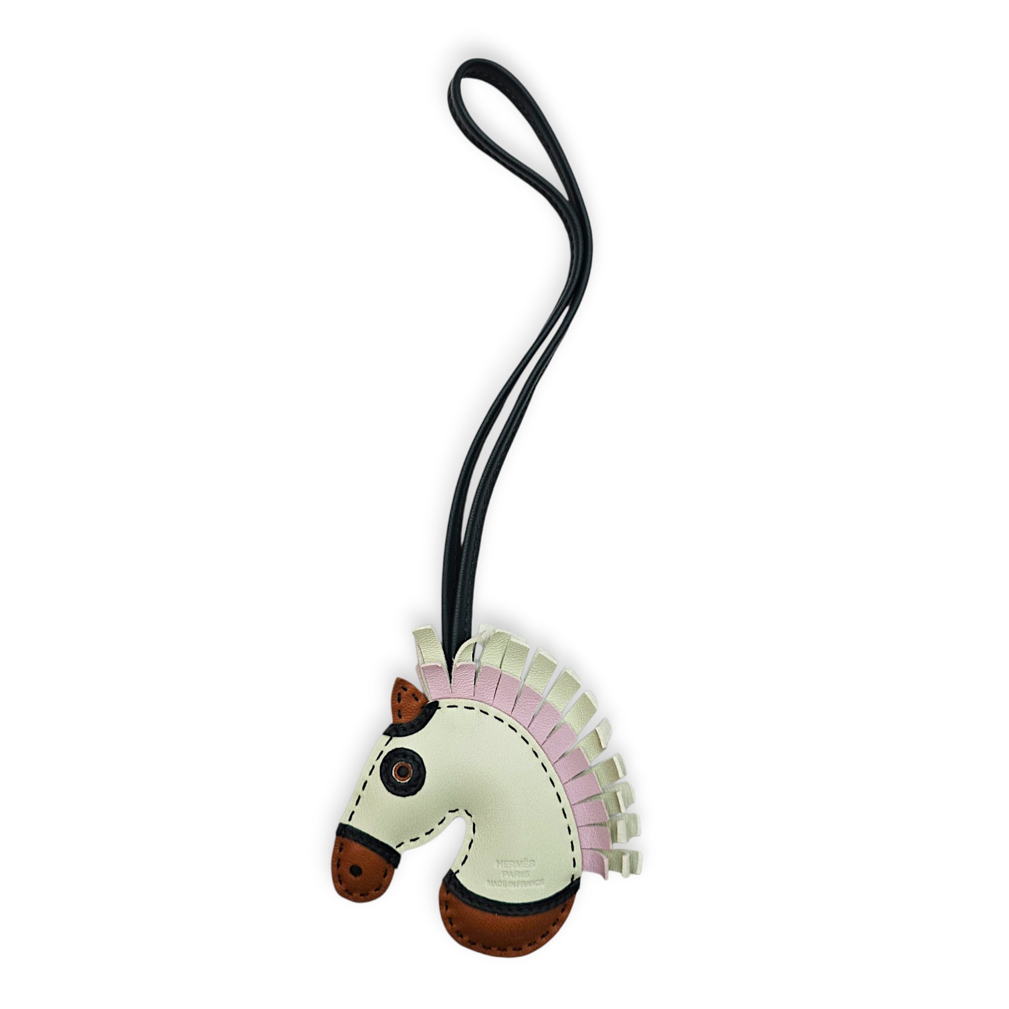 Geegee Savannah Charm PM Vert Fizz/Gold/Mauve Pale/Vert Cypres Bag Accessory in Swift