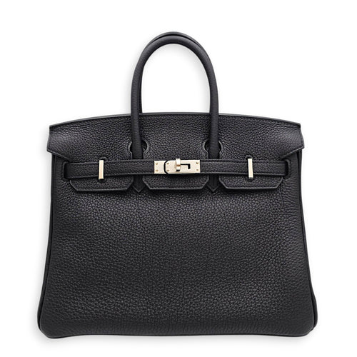 Birkin 25 Black in Togo Palladium hardware CL2607-22510 1