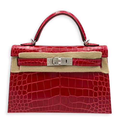 Sellier Kelly 20 Braise in Shiny Alligator Palladium hardware