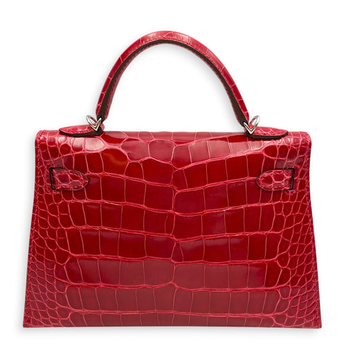 Sellier Kelly 20 Braise in Shiny Alligator Palladium hardware