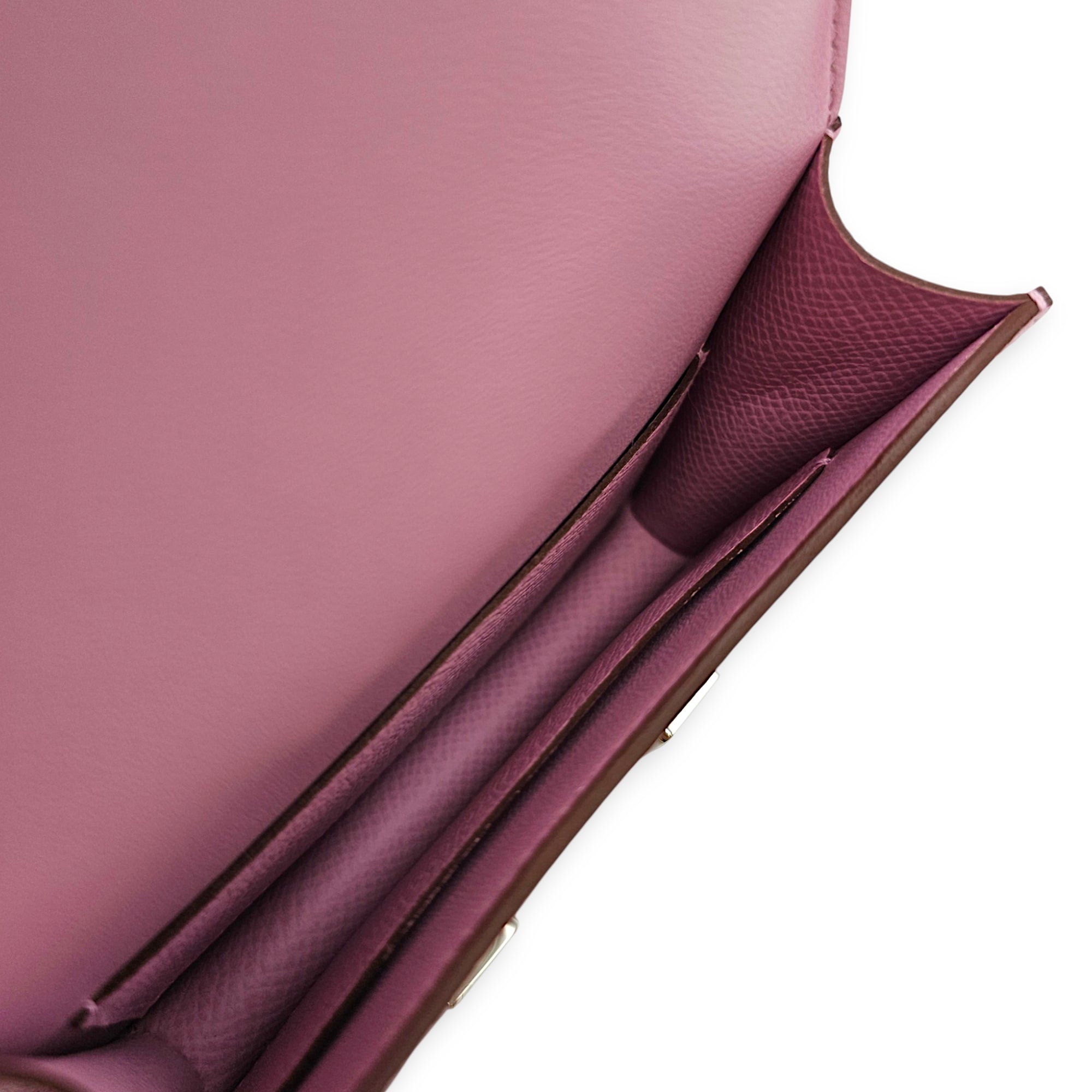Constance Slim Mauve Sylvestre Wallet in Epsom Palladium hardware CL2607-22516 3