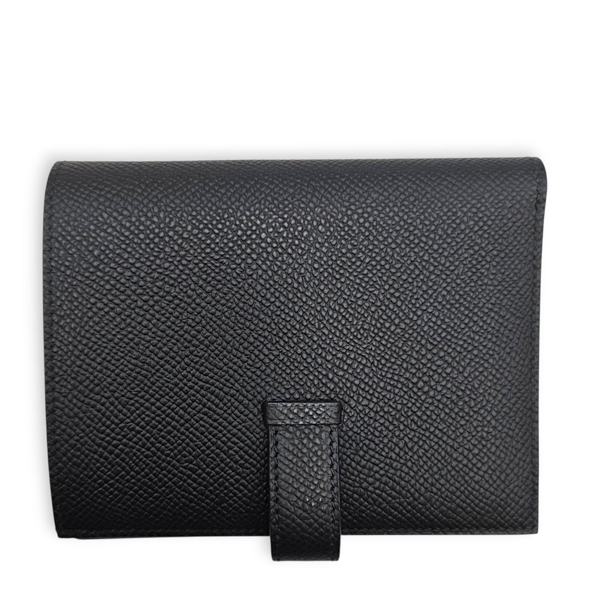 Bearn Black Wallet in Epsom Gold hardware CL2607-22517 2