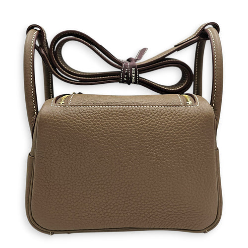 Lindy II Mini Etoupe in Clemence Gold hardware CL2607-22521 2
