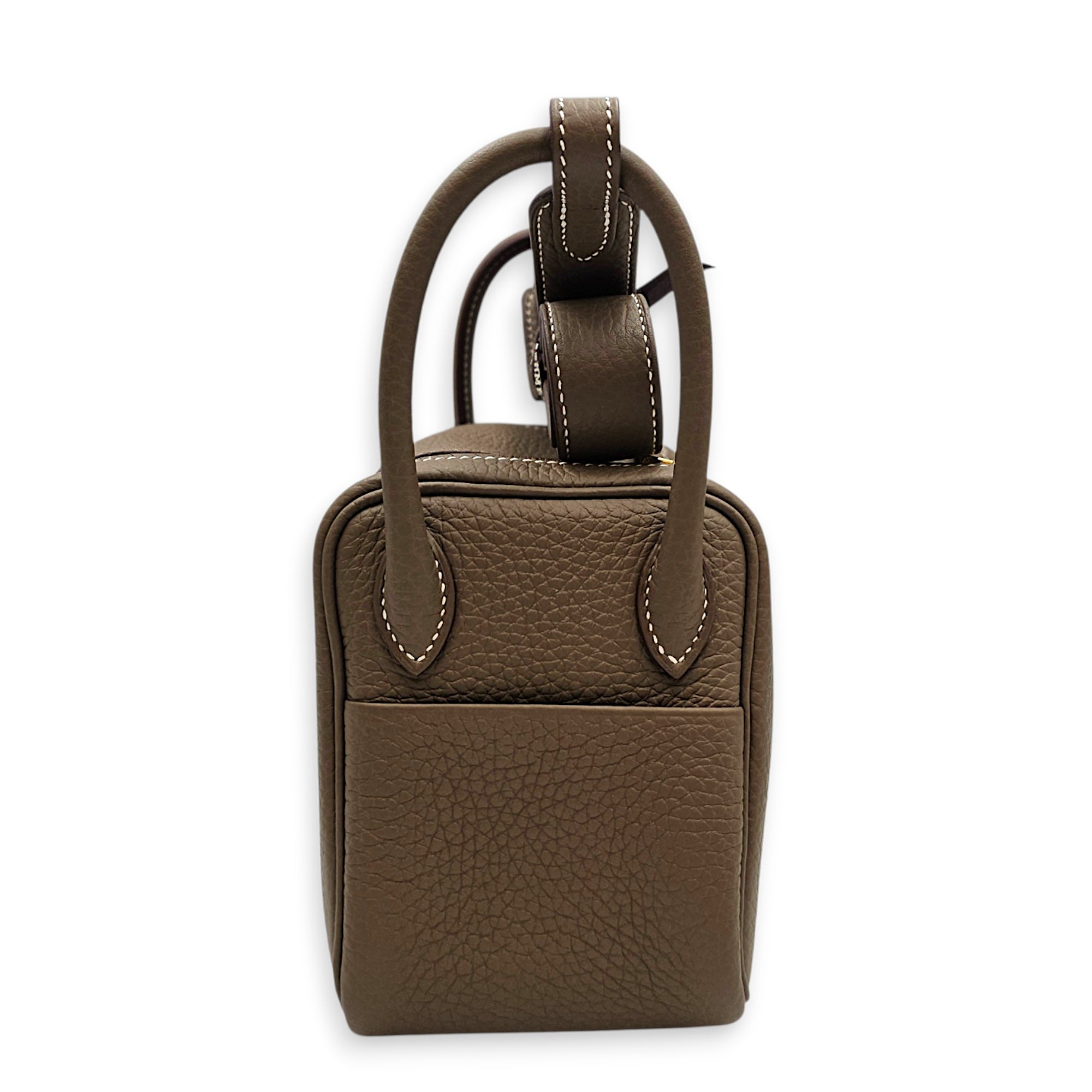 Lindy II Mini Etoupe in Clemence Gold hardware CL2607-22521 3