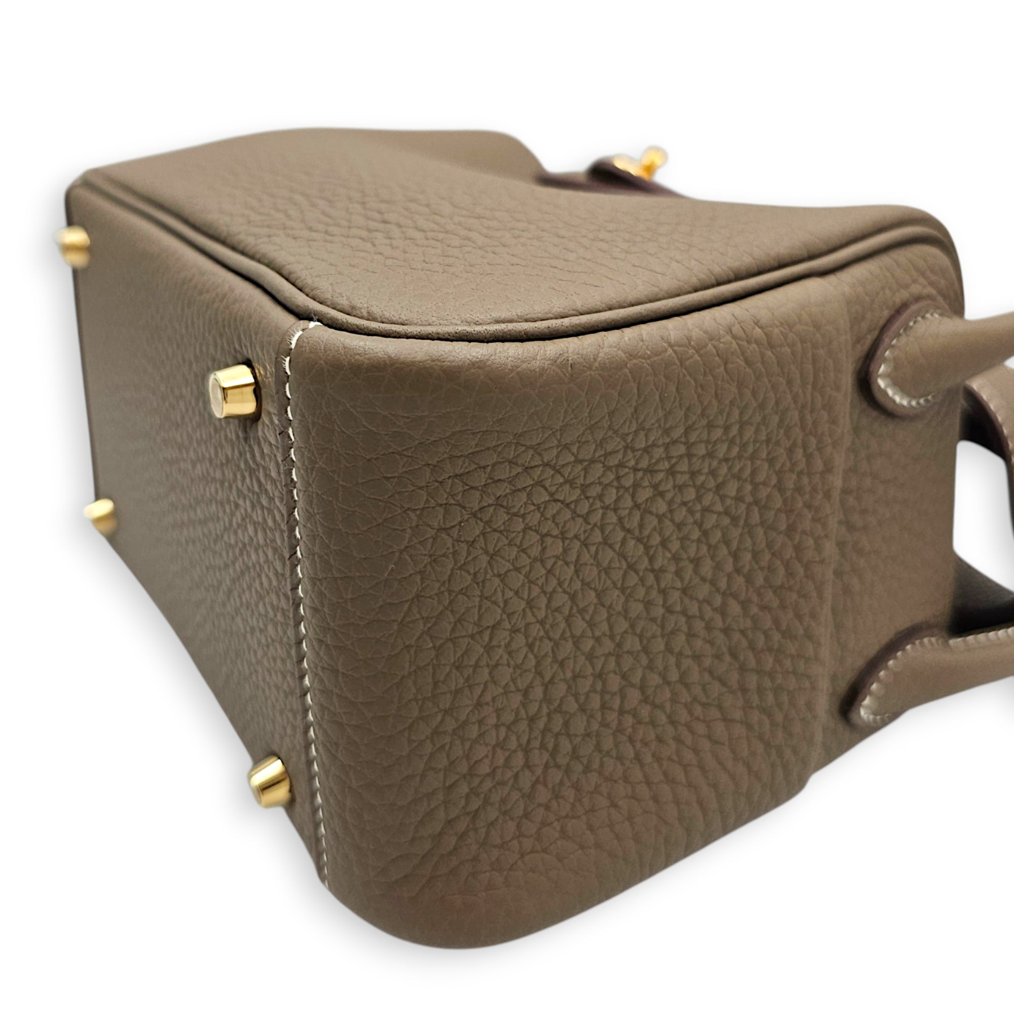 Lindy II Mini Etoupe in Clemence Gold hardware CL2607-22521 8