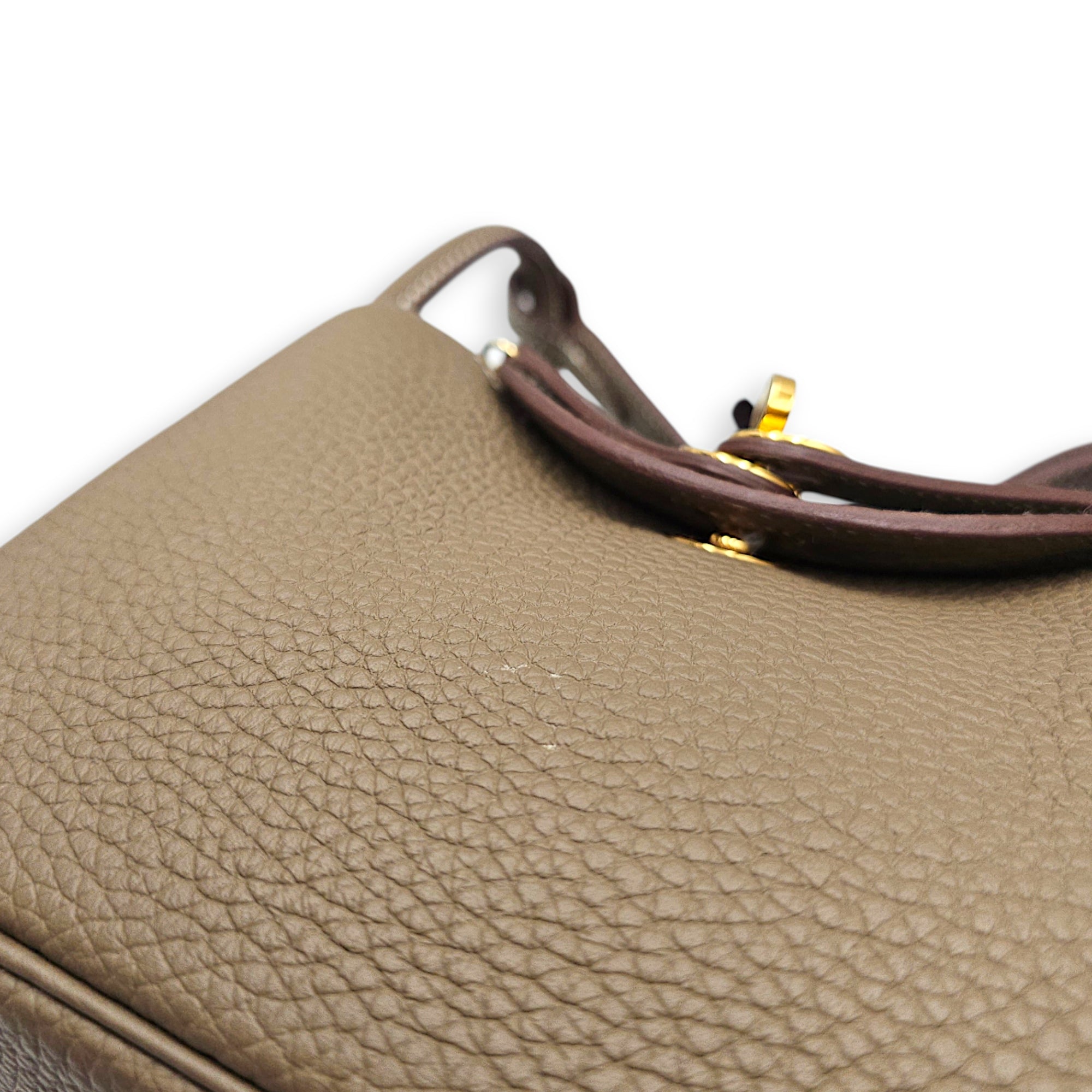 Lindy II Mini Etoupe in Clemence Gold hardware CL2607-22521 9