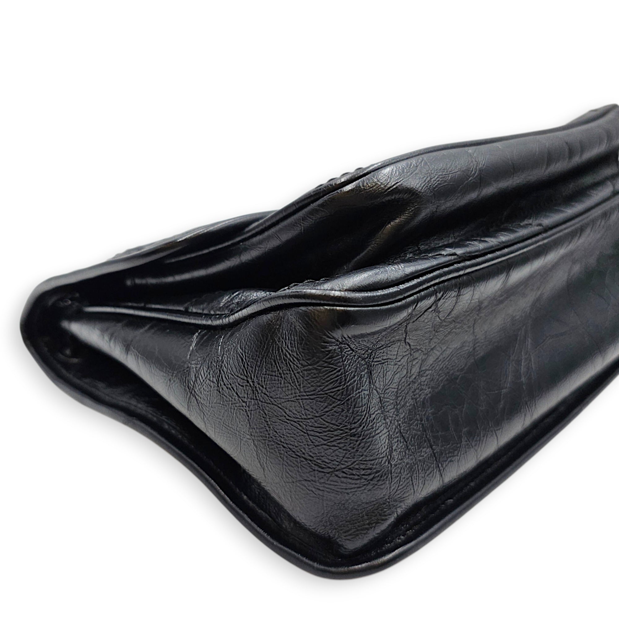Niki 27cm Black Shoulder Bag in Calfskin Ruthenium hardware CL2607-22528 12