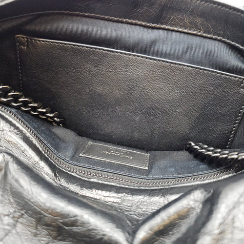 Niki 27cm Black Shoulder Bag in Calfskin Ruthenium hardware CL2607-22528 14