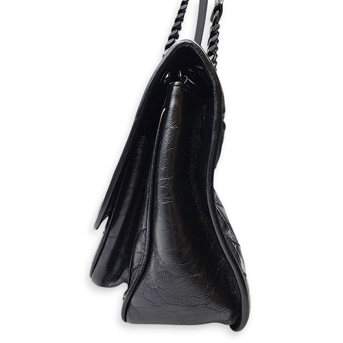 Niki 27cm Black Shoulder Bag in Calfskin Ruthenium hardware CL2607-22528 5