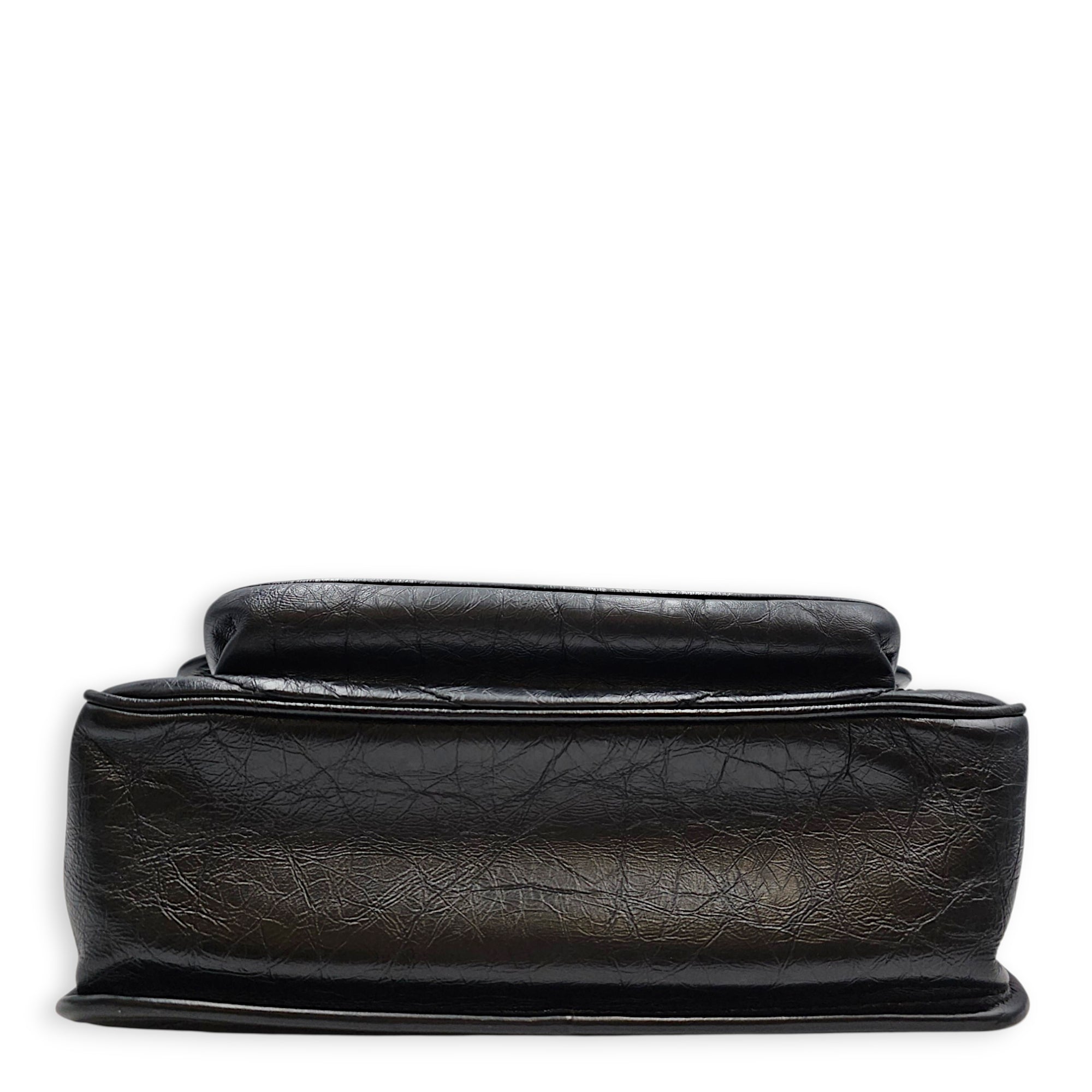 Niki 27cm Black Shoulder Bag in Calfskin Ruthenium hardware CL2607-22528 6
