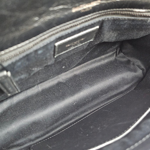 Niki 27cm Black Shoulder Bag in Calfskin Ruthenium hardware CL2607-22528 7