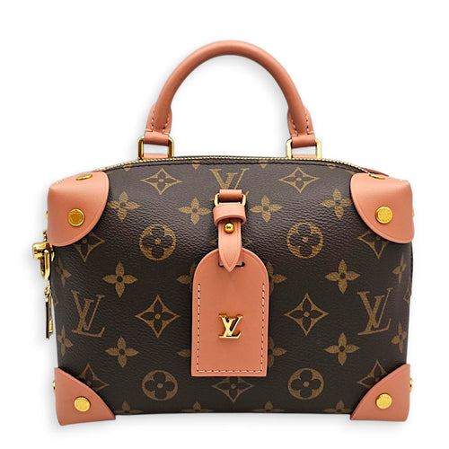 Petite Malle Souple 20cm Pink Crossbody Bag in Calfskin Gold hardware CL2607-22530 1
